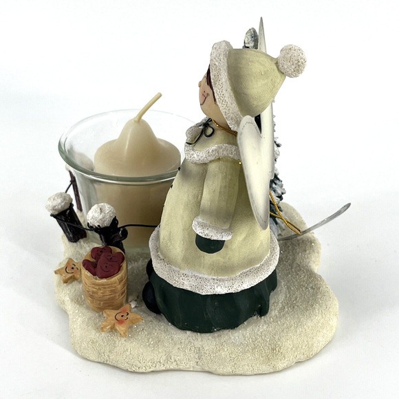 CRAZY MOUNTAIN Angel Fairy Candle Holder Tree Star Hearts Wings Adorable - Picture 4 of 12